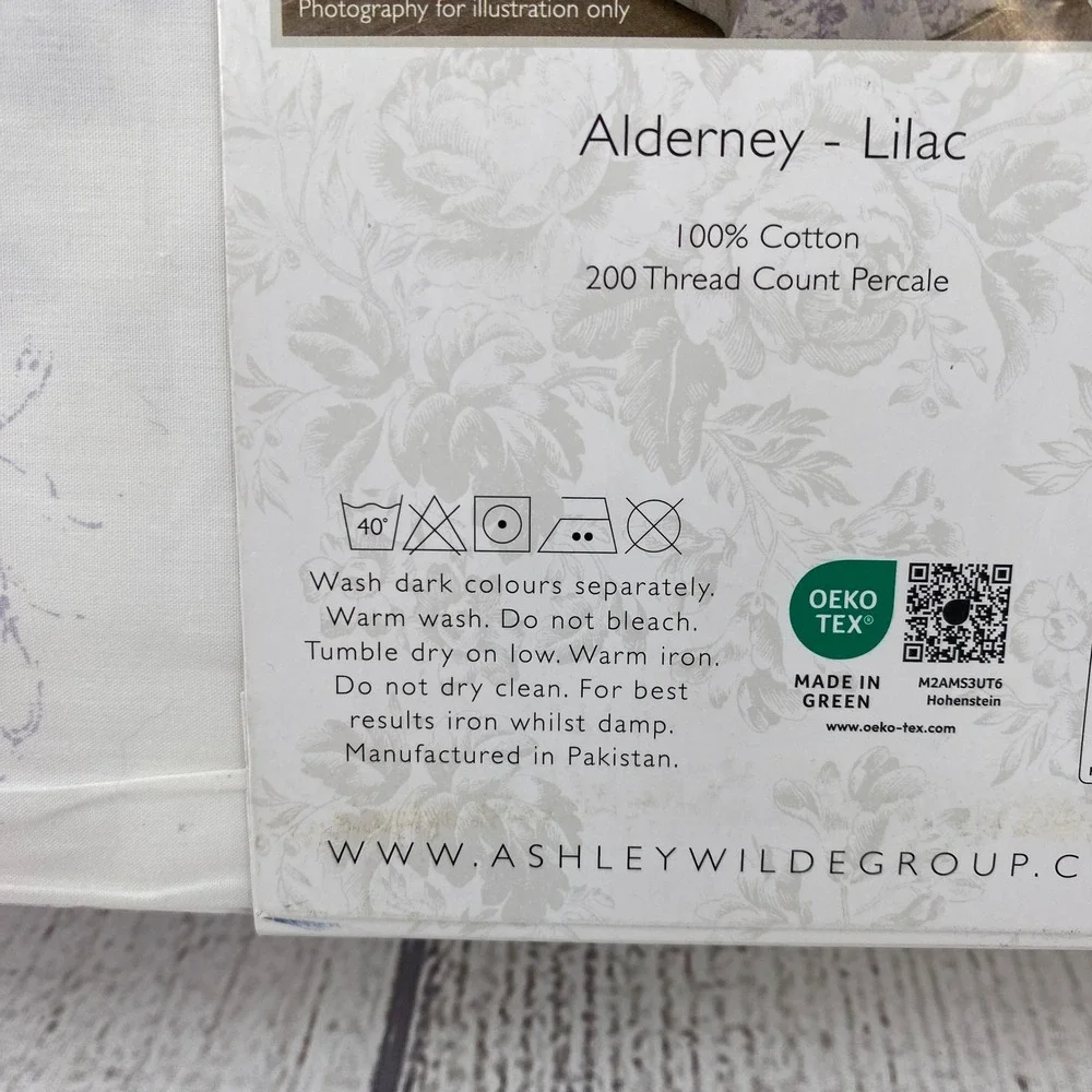 Cabbages & Roses Sheet Set Queen Alderney Lilac Floral 100% Cotton Percale